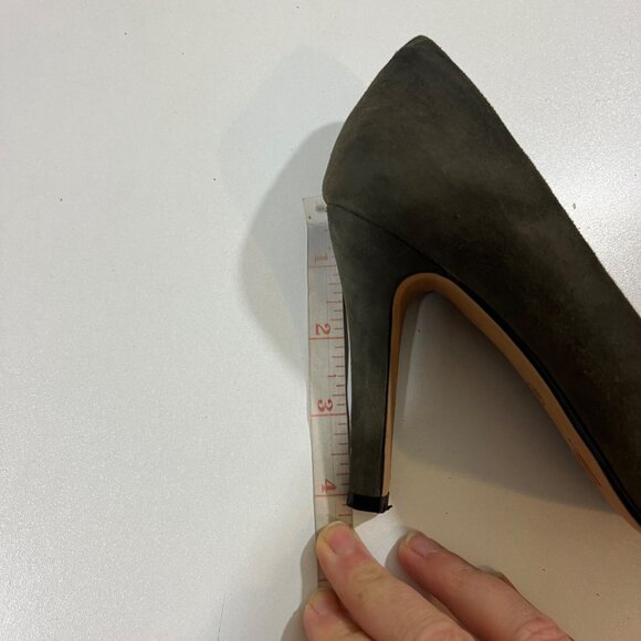 Wythe NY heels women's 36.5 US 6-6.5 gray suede leather pointy toe stiletto - Picture 12 of 12